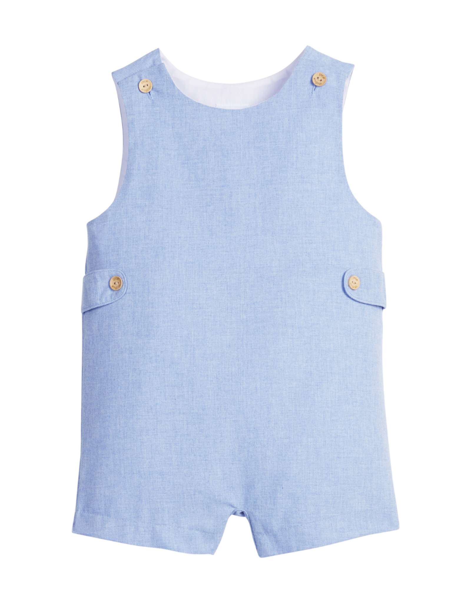 Little English Vintage Button Tab John John, Alaskan Flannel