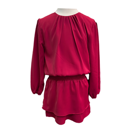 Pleat Ruby Dress, Red