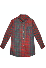 Remember Nguyen Button Down Shirt, Red Plaid
