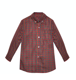 Remember Nguyen Button Down Shirt, Red Plaid