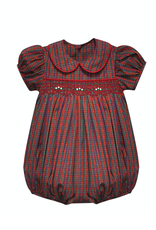Remember Nguyen Juliette Smocked Bubble, Red Plaid