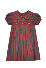 Remember Nguyen Juliette Smocked Dress, Red Plaid