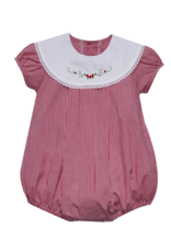 Baby Sen Red Gingham Flower Bailey Bubble