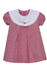 Baby Sen Red Gingham Flower Bailey Dress