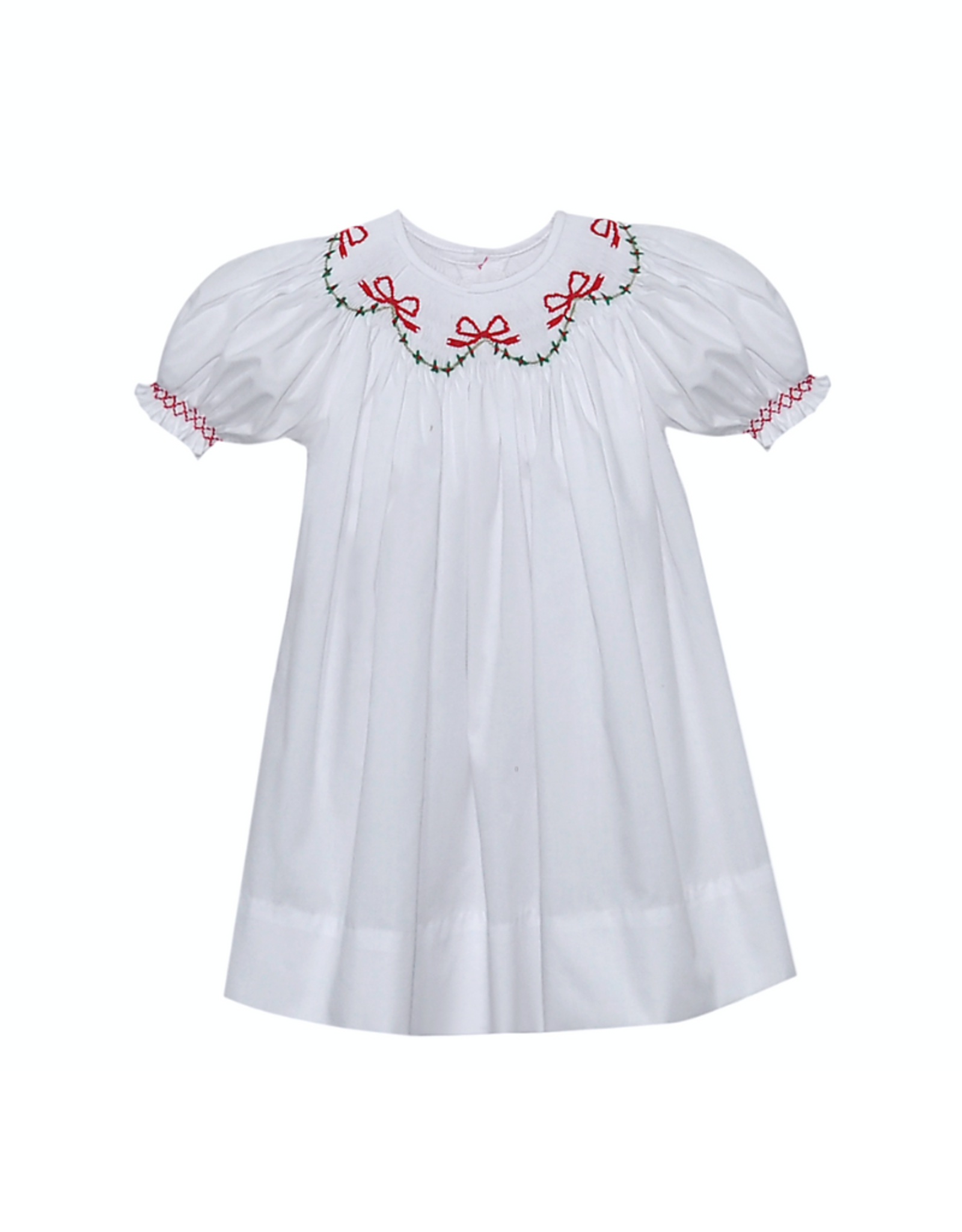 Remember Nguyen Cate Bishop Dress, Smocked Christmas Ribbons