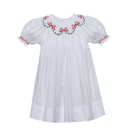 Remember Nguyen Cate Bishop Dress, Smocked Christmas Ribbons