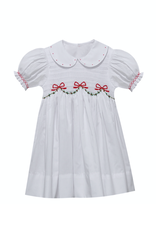 Remember Nguyen Cate Dress, Smocked Christmas Ribbons