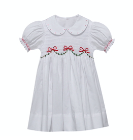 Remember Nguyen Cate Dress, Smocked Christmas Ribbons