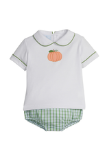 Little English Applique Peter Pan Diaper Set, Pumpkin