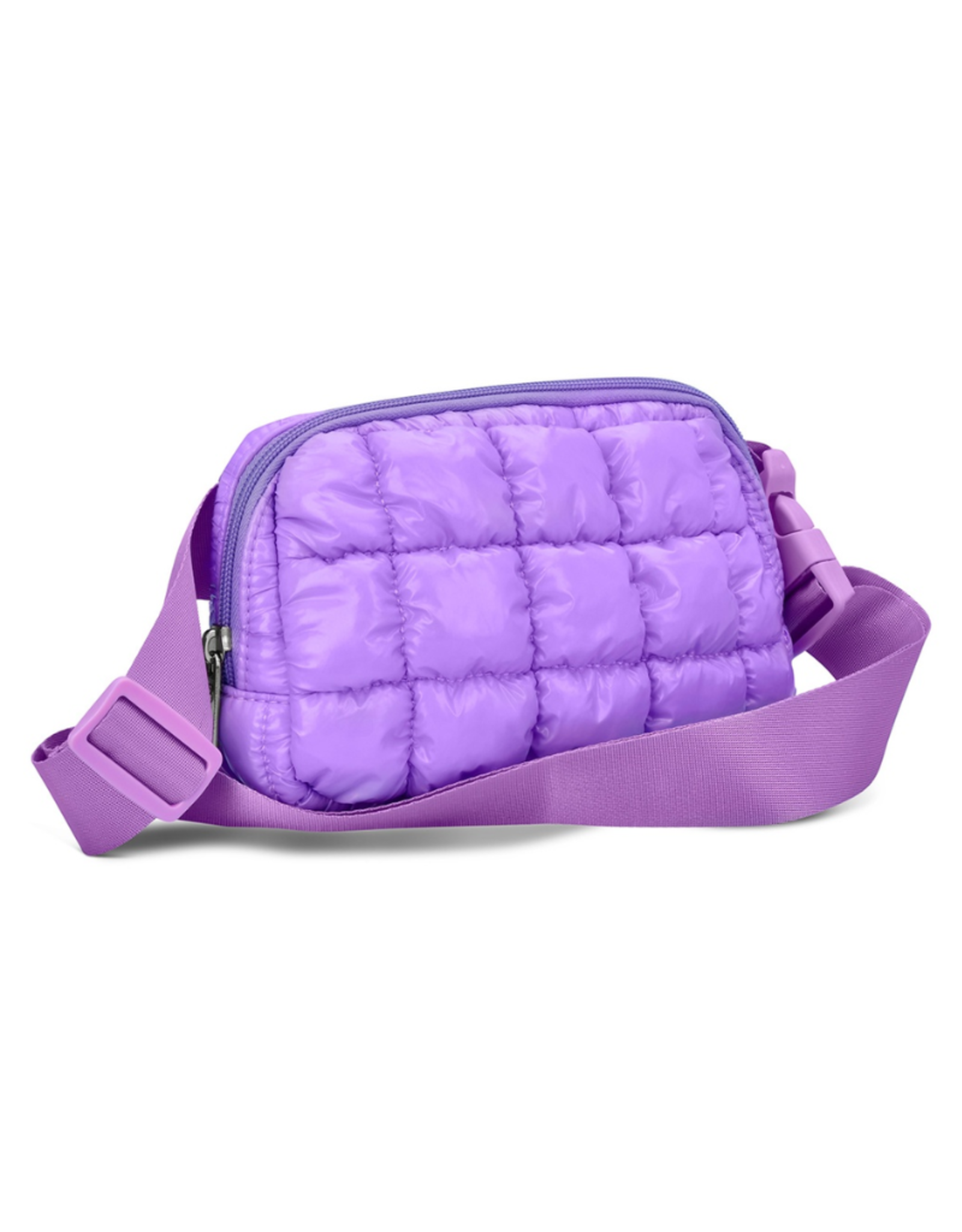 Iscream Lavender Shiny Puffer Belt Bag