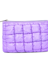 Iscream Lavender Shiny Puffer Pouch