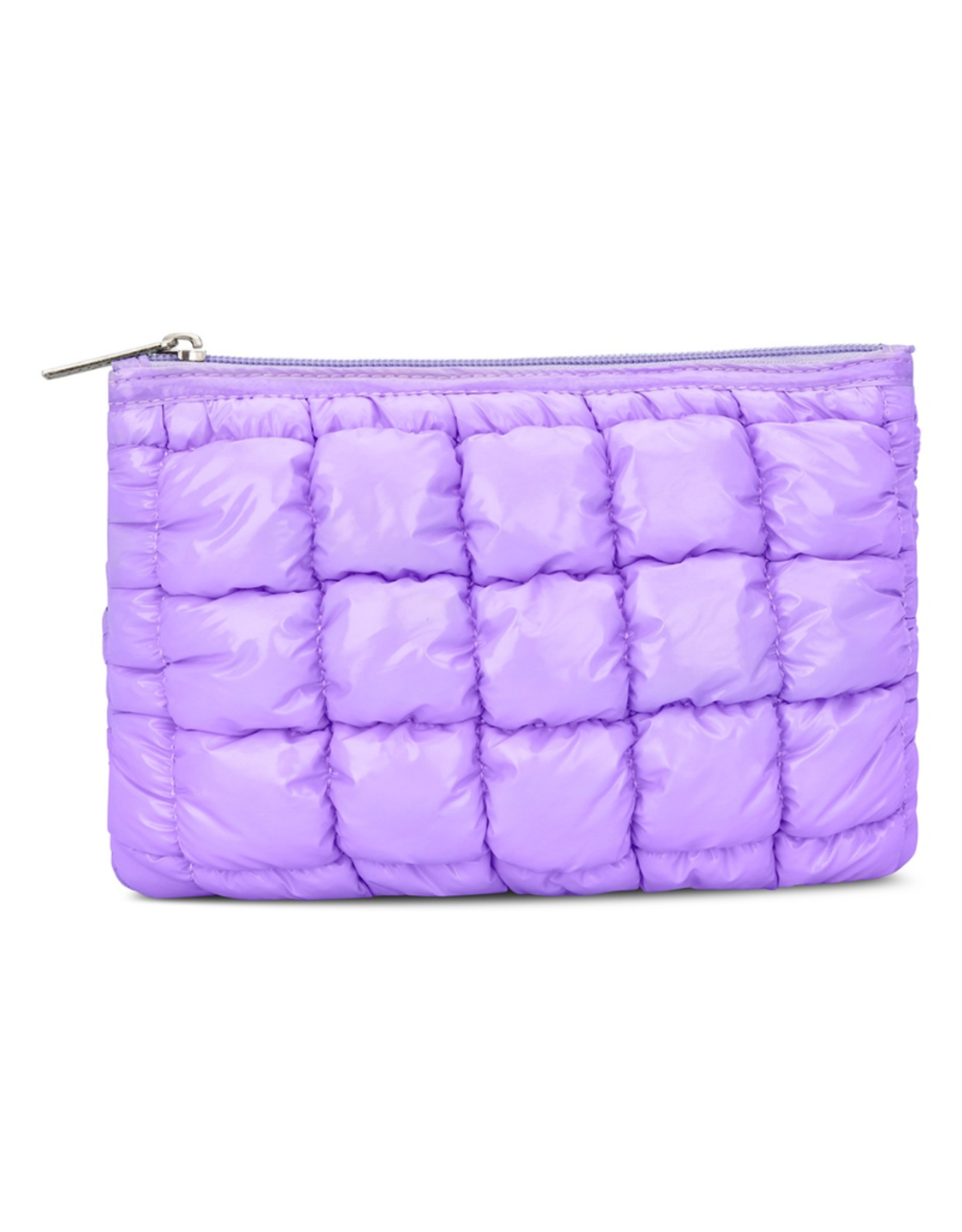Iscream Lavender Shiny Puffer Pouch