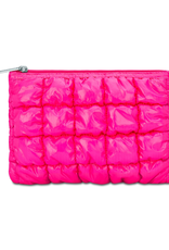 Iscream Hot Pink Shiny Puffer Pouch