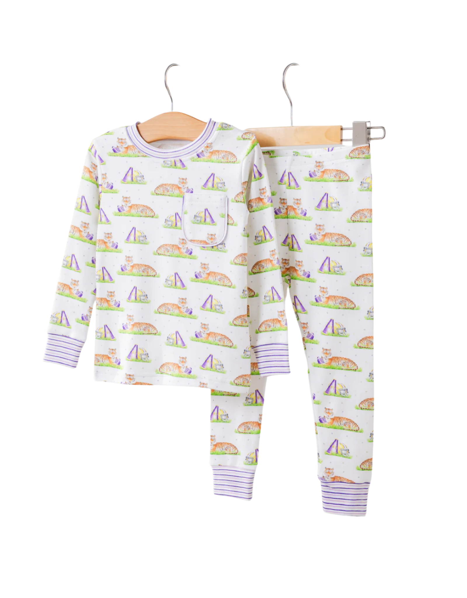 Nola Tawk Mascot Mania in Louisiana Organic Cotton Pajama Set