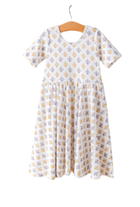 Nola Tawk Black & Gold Feur de Lis Organic Cotton Twirl Dress