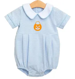Trotter Street Kids Jack O'Lantern Bubble - Blue Stripe