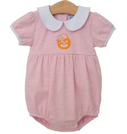Trotter Street Kids Jack O'Lantern Bubble - Pink Stripe