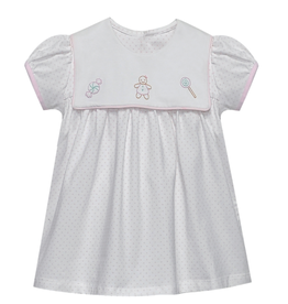 Baby Sen Pink Rowan Dress, Gingerbread