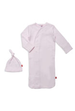 Magnetic Me Love Lines Pink Pointelle Magnetic Gown Set NB/3m