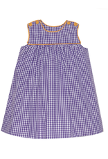 Southern Saturday Purple Gingham/Gold Dress w/ Buttons