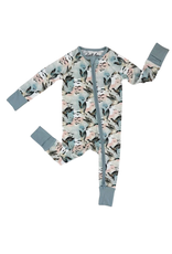 Velvet Fawn Bamboo Zipper Pajama, Mallard Sky