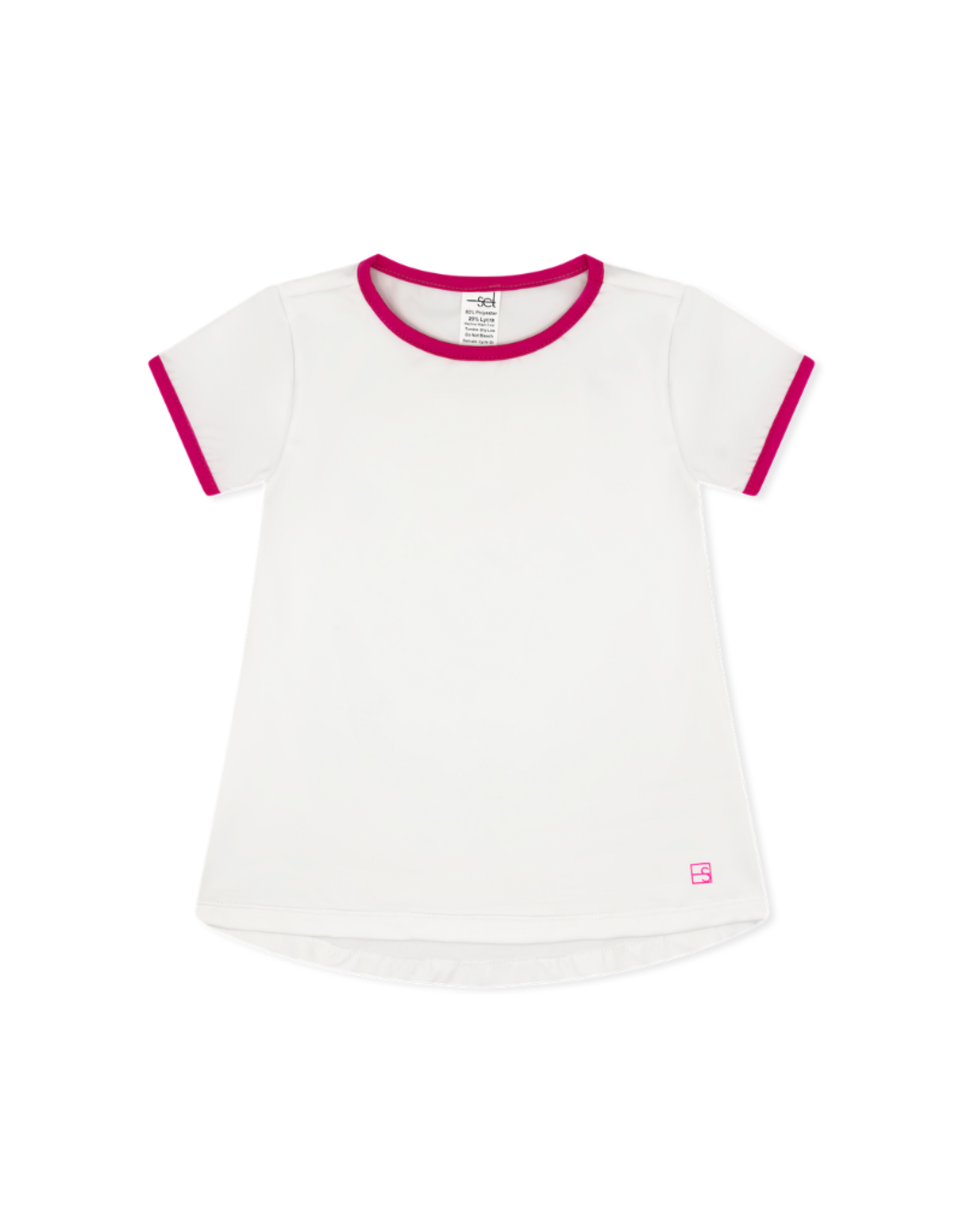SET Bridget Basic T - Pure Coconut, Power Pink