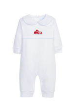 Little English Firetruck Crochet Playsuit