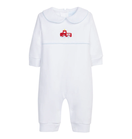 Little English Firetruck Crochet Playsuit