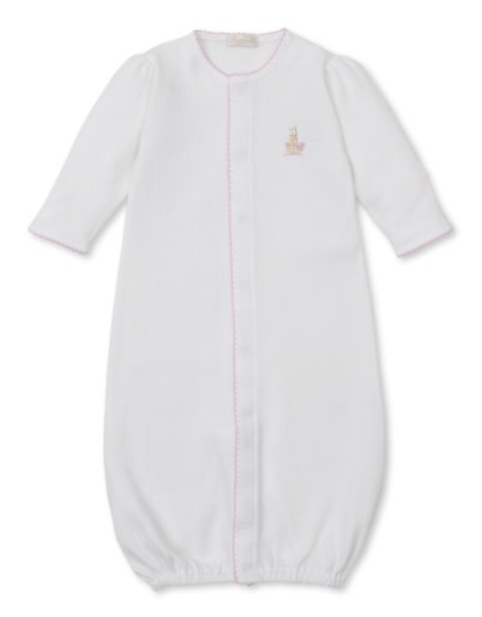 Kissy Kissy Premier Noah's Ark Pink Emb Conv Gown NB