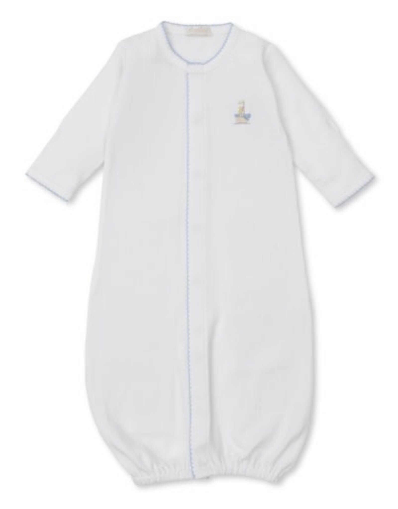 Kissy Kissy Premier Noah's Ark Blue Emb Conv Gown NB