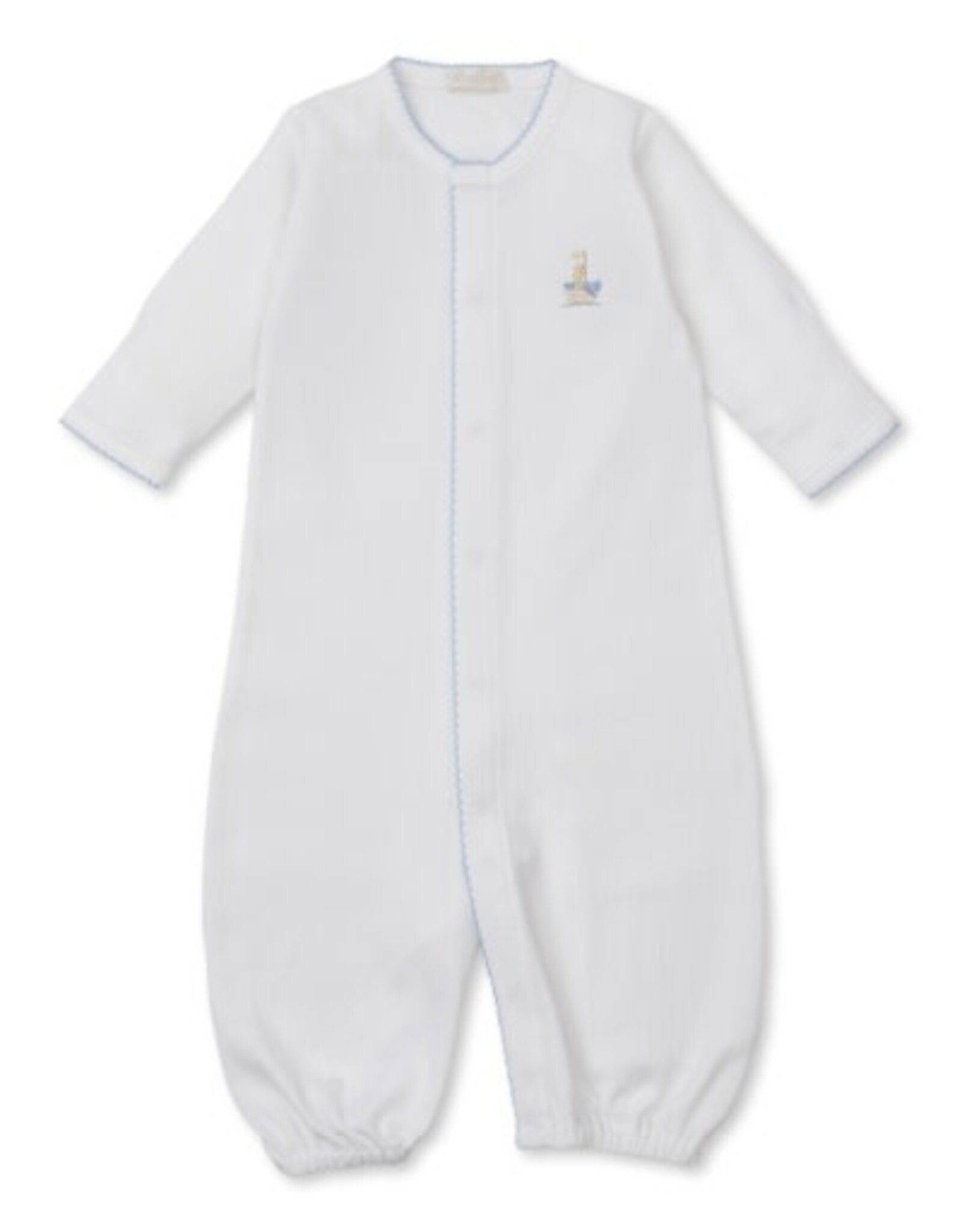 Kissy Kissy Premier Noah's Ark Blue Emb Conv Gown NB