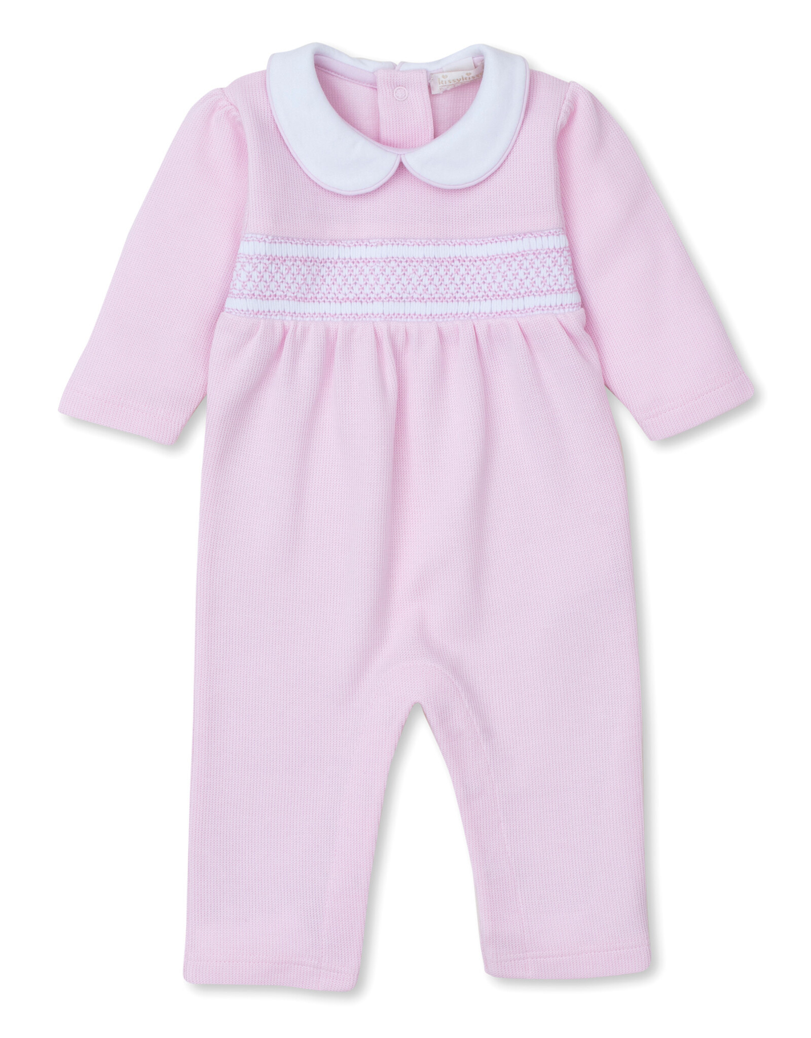 Kissy Kissy Playsuit with Hand Smocking, Pink