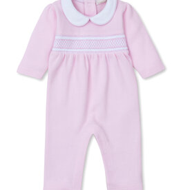 Kissy Kissy Playsuit with Hand Smocking, Pink