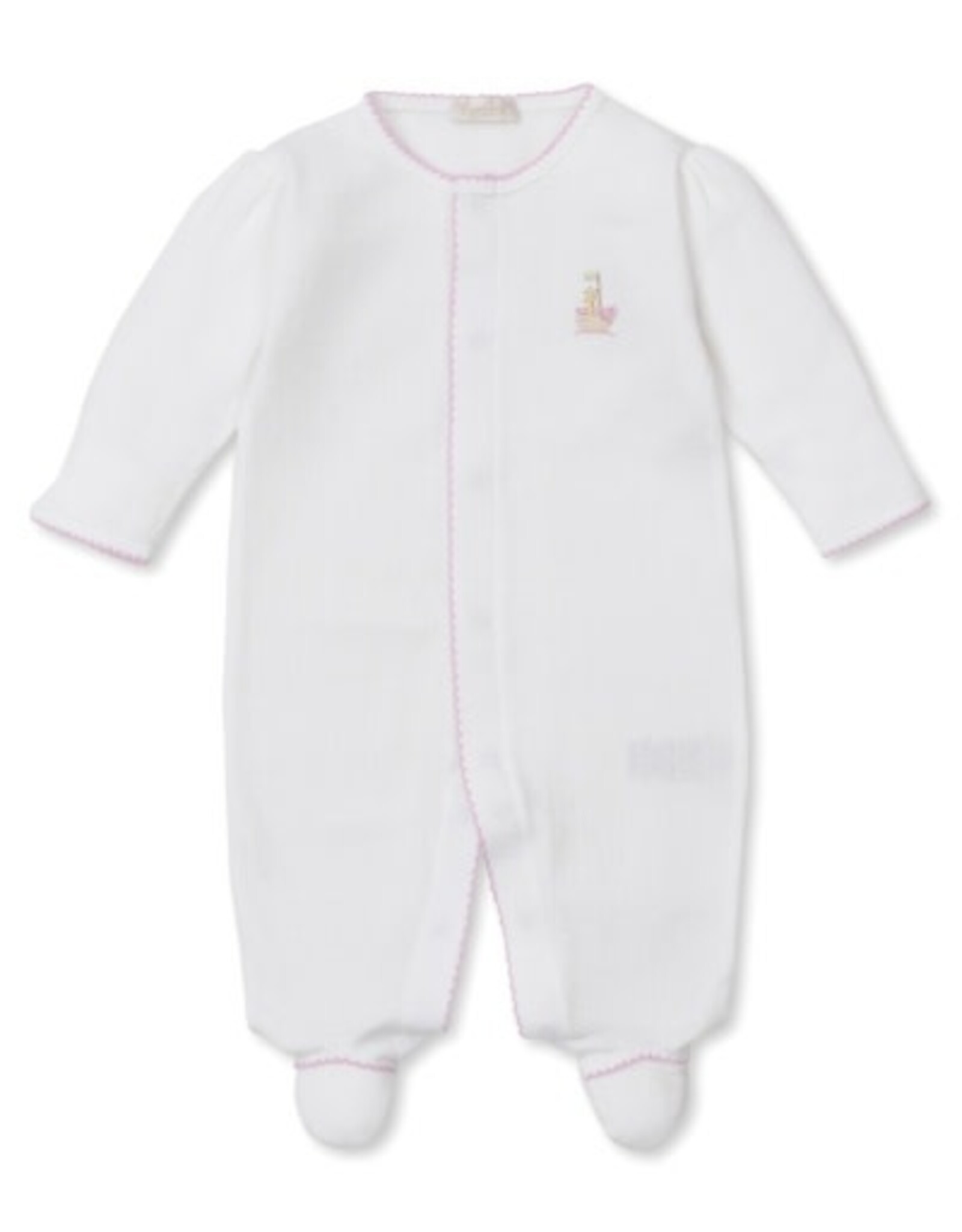 Kissy Kissy Premier Noah's Ark Pink Emb Footie
