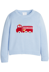 Little English Intarsia Sweater, Firetruck