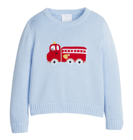Little English Intarsia Sweater, Firetruck