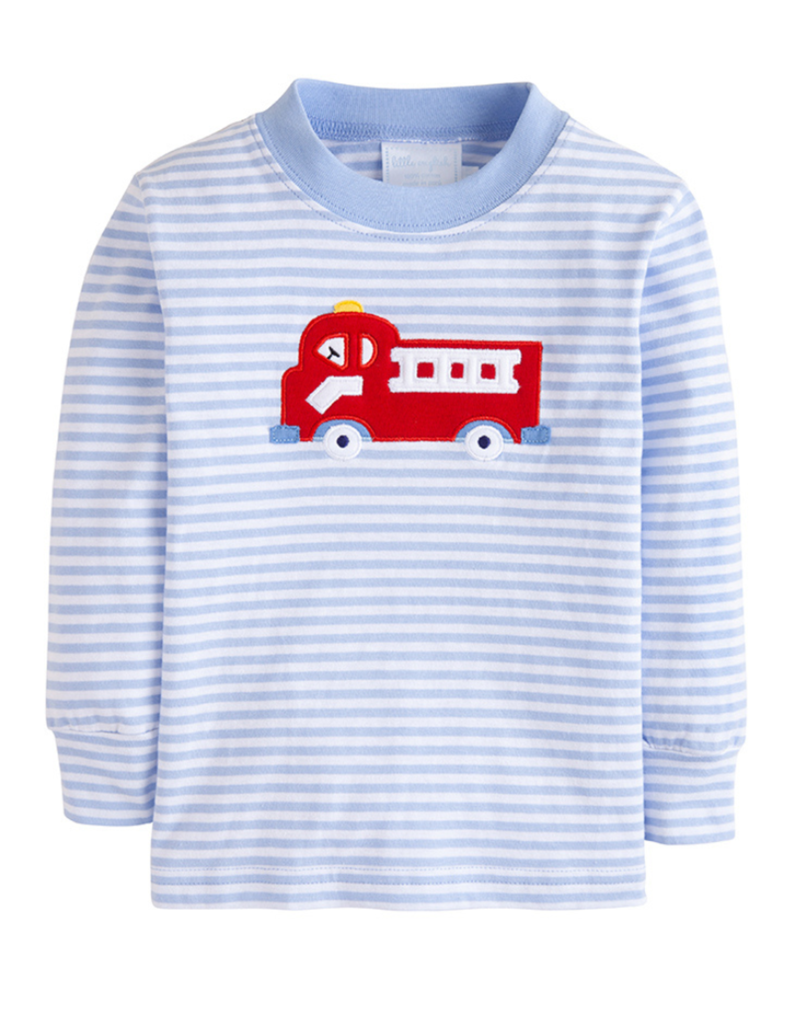 Little English Applique T-Shirt, Fire Truck