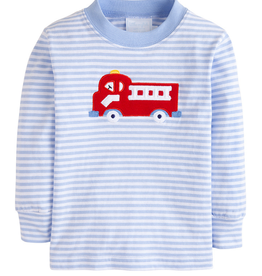 Little English Applique T-Shirt, Fire Truck