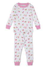 Kissy Kissy Puppy's Sleigh Riding Fun PJ Set, Pink