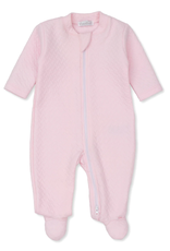 Kissy Kissy Classic Jacquard Zip Footie, Pink