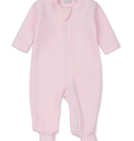 Kissy Kissy Classic Jacquard Zip Footie, Pink