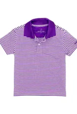 Properly Tied Dallas Performance Polo Purple Stripe