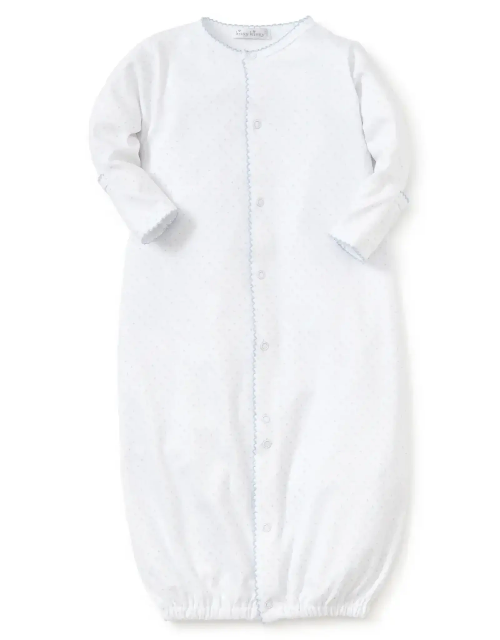 Kissy Kissy New Kissy Dots Print Converter Gown White/Lt Blue