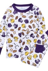 Magnolia Baby Future Draft Picks Toddler Long Pajamas, Purple/Gold