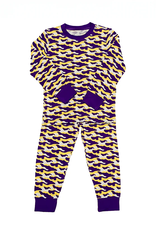 Belle Cher Purple and Yellow Camo Bamboo PJs