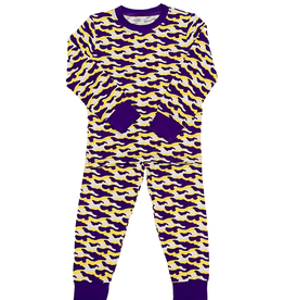 Belle Cher Purple and Yellow Camo Bamboo PJs