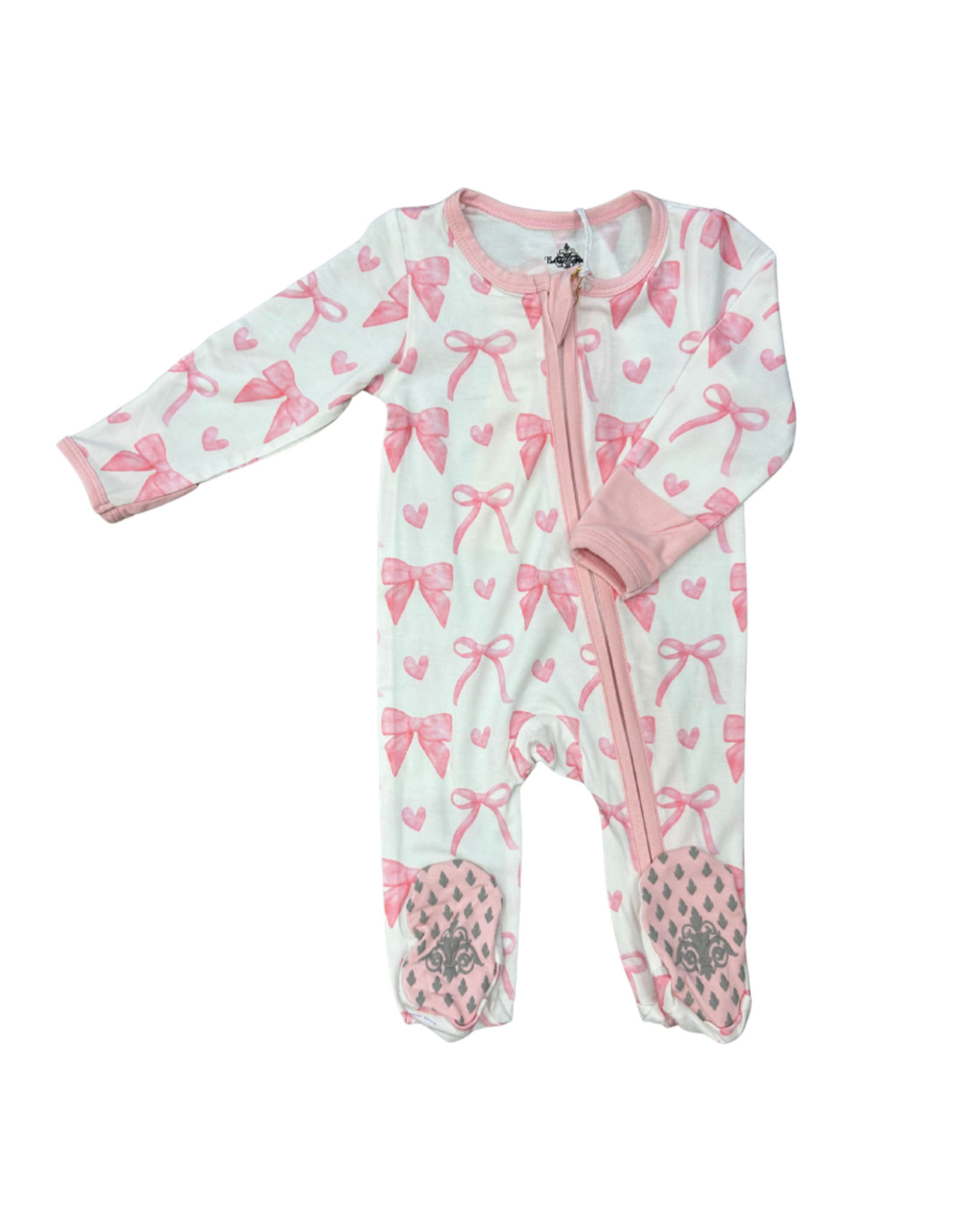 Belle Cher Bows Bamboo Zip PJs