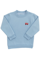 Itsy Bitsy Light Blue Firetruck Pullover