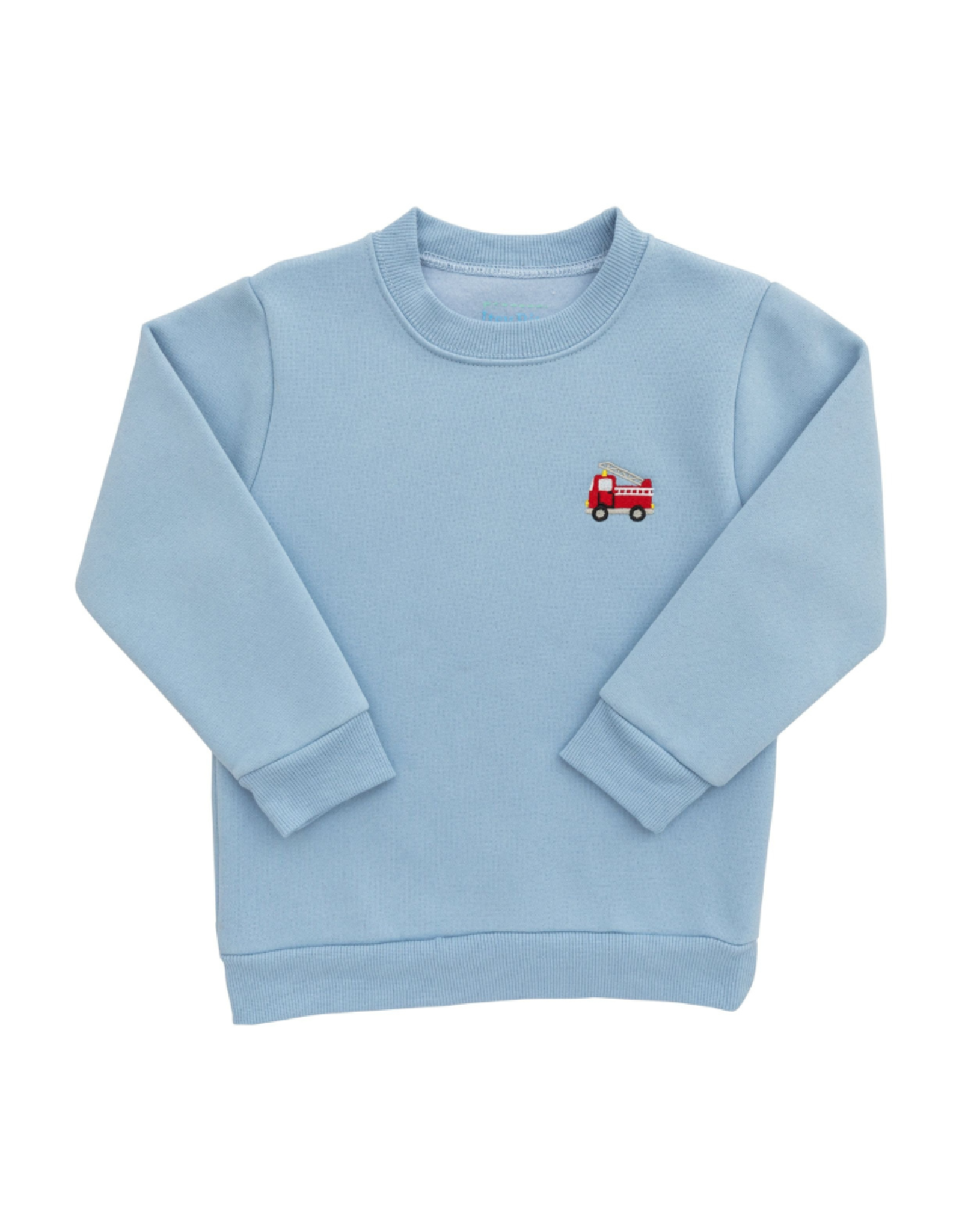 Itsy Bitsy Light Blue Firetruck Pullover