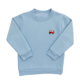 Itsy Bitsy Light Blue Firetruck Pullover